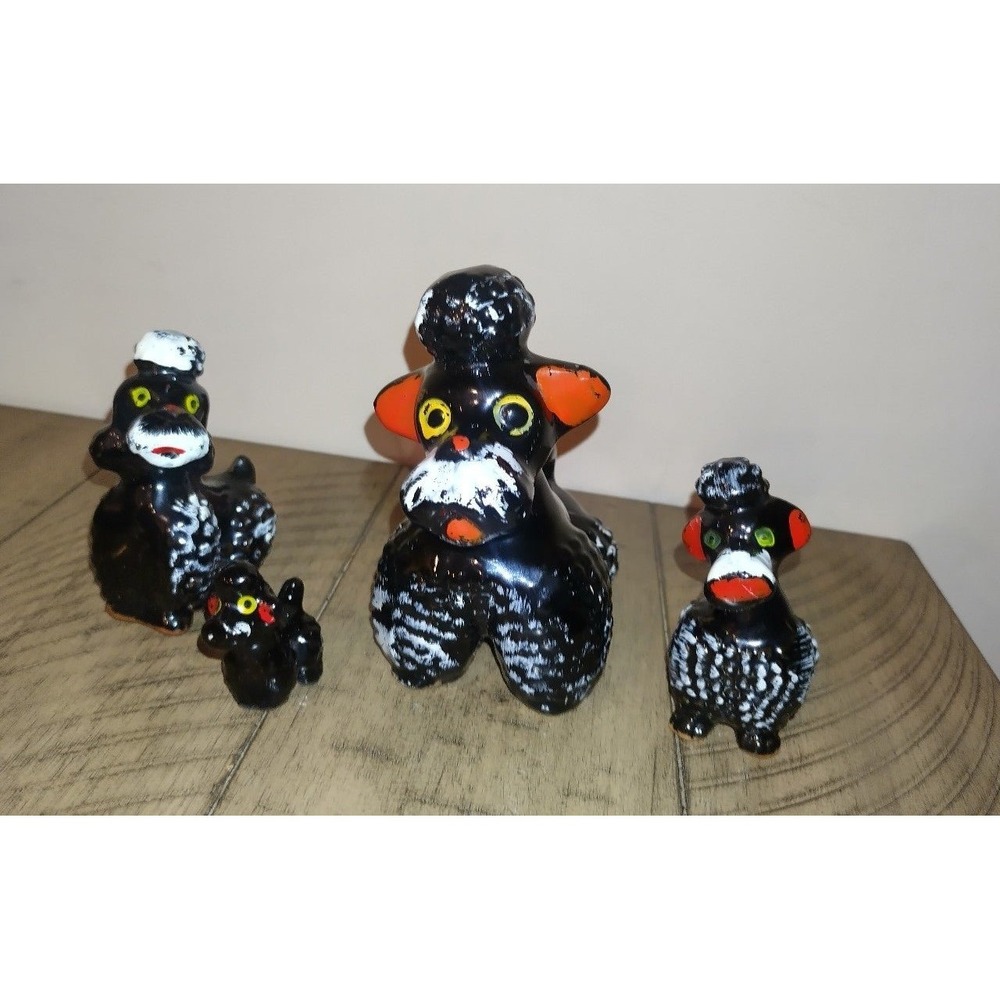 Vintage poodle family lot of 4